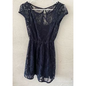 Hollister Navy Lace Lined Dress (Size XS)